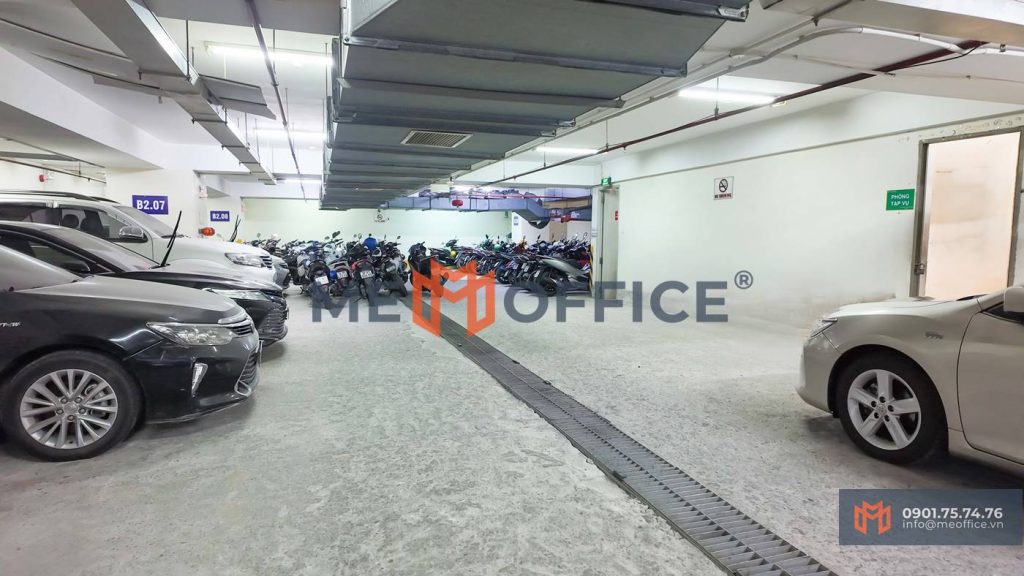 Tầng hầm văn phòng cho thuê Halo Building Premium (36 Bùi Thị Xuân, Phường Bến Thành, Quận 1) - Hotline 0901.75.74.76