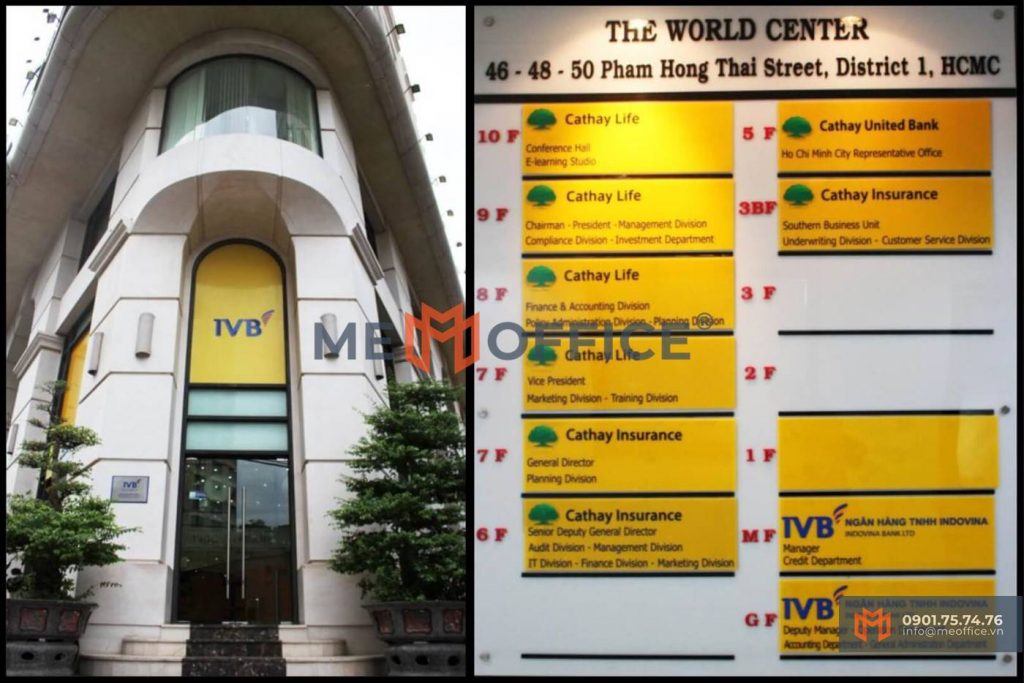 Bảng tên văn phòng cho thuê CityHouse - The World Center (46-48-50 Phạm Hồng Thái, Phường Bến Thành, Quận 1) - Hotline 0901.75.74.76
