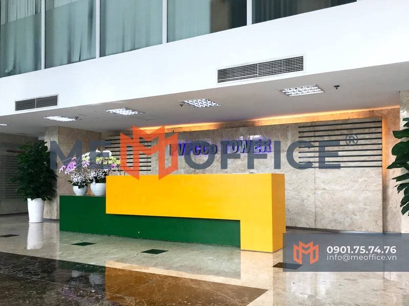 Sảnh lễ tân văn phòng cho thuê PVFCCo Tower (43 Mạc Đĩnh Chi, Phường Đa Kao, Quận 1)- Hotline 0901.75.74.76