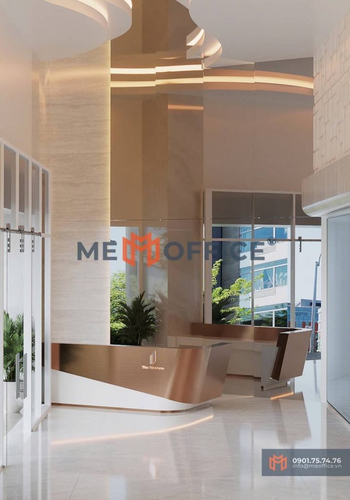 Sảnh lễ tân văn phòng cho thuê L’MAK The Venture (62 Trần Huy Liệu, Phường 11, Quận Phú Nhuận)- Hotline 0901.75.74.76